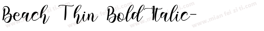 Beach Thin Bold Italic字体转换